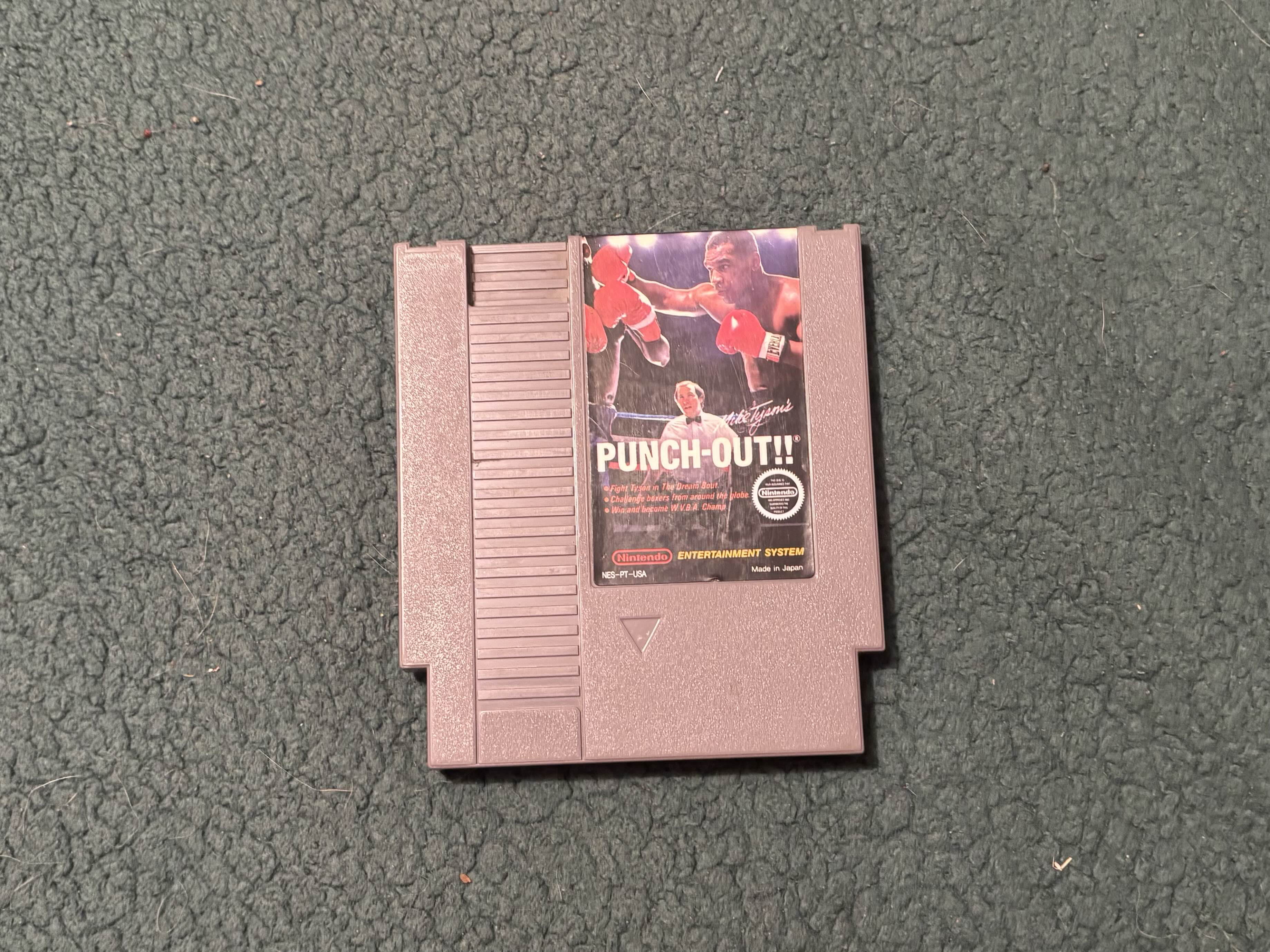 A picture of a Mike Tyson's Punch-Out!! cartridge