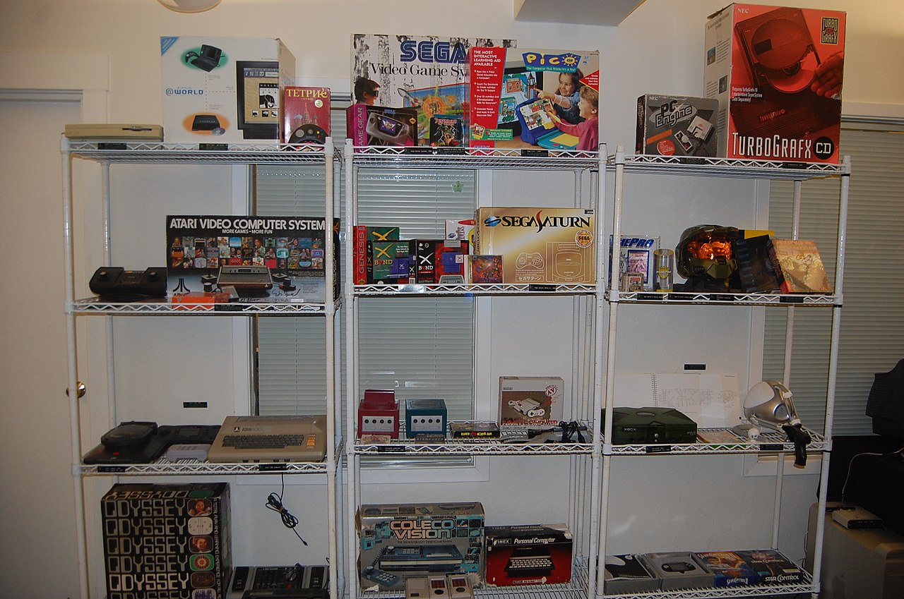 A picture of a video game collection
